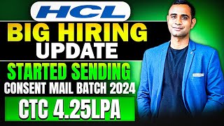 🔥HCLTech Big Hiring Update  Started Sending Mail  CTC 425LPA🔥 [upl. by Anigar501]