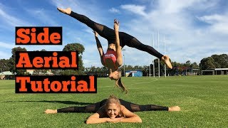 How to do an aerial no handed cartwheel for beginners  The Rybka Twins [upl. by Alrahs317]