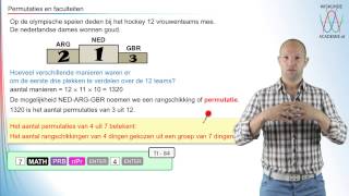 Combinatoriek  permutaties en faculteiten  WiskundeAcademie [upl. by Nylisoj187]