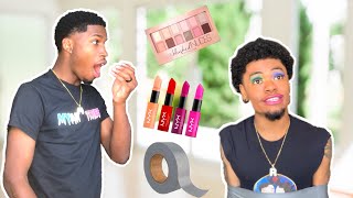 TRICKED MY BOYFRIEND INTO WEARING MAKEUP REVENGE PRANK Extremely Funny [upl. by Meijer]