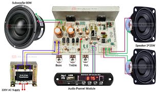 Salcon 7265 21 Amplifier Complete Wiring  21 Home Theater Board Wiring  You Like Electronic [upl. by Isiad]