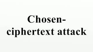 Chosenciphertext attack [upl. by Boru357]