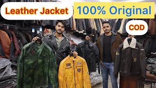 100 Original Leather Jackets  Leather Jacket In Retail amp Wholesale Jacket Wholesale Market Delhi [upl. by Okire]