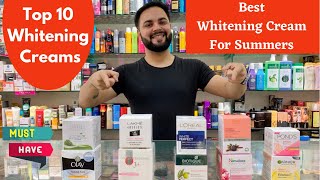 Top 10 Whitening Cream For Summers  Best Whitening Cream [upl. by Naej123]