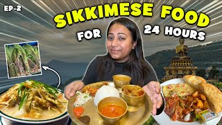 Eating Sikkimese Food for 24 Hours  Breakfast to Dinner in GANGTOK  Nimtho Local Market amp more [upl. by Clauddetta]