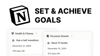 How to Achieve Your 2024 Goals using Notion [upl. by Nosbig]