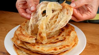 How to Make the Flakiest Flatbread  Layered Flatbread in a Pan with Crispy Edges [upl. by Brittany]