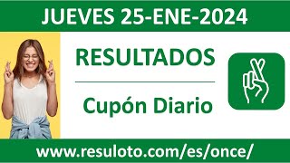 Resultado del sorteo Cupon Diario del jueves 25 de enero de 2024 [upl. by Nagud]