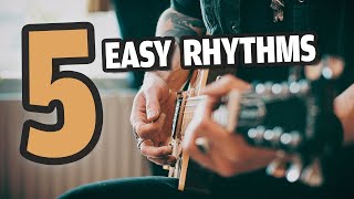 5 Easy Guitar Strumming Patterns in 44 [upl. by Cymbre]