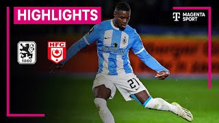 TSV 1860 München  Hallescher FC  Highlights 3 Liga  MAGENTA SPORT [upl. by Ahseeyt]