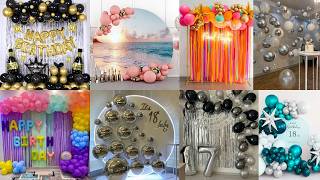 🌈Balloon decoration ideas colour combinationBirthday Decoration images SimpleBalloon Decoration [upl. by Bourque615]