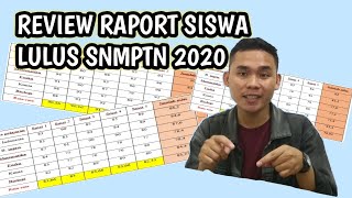 REVIEW RAPORT SISWA TEMBUS SNMPTN 2020  NILAI 7893 LULUS FARMASI [upl. by Eimia]