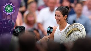 Garbiñe Muguruza Wimbledon 2017 winners interview [upl. by Soalokcin832]