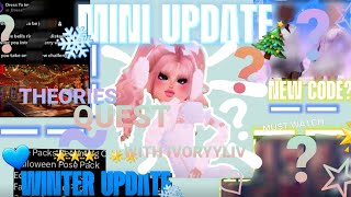 NEW MINI UPDATE IN DTINEW SNEEK PEEKS FOR THE WINTER UPDATE❄🎄 [upl. by Bausch]