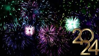 New Years Eve Background  Video Background New Year 2024 Colorful Fireworks [upl. by Yrrek]