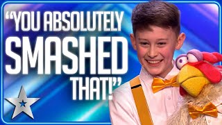 Teen ventriloquist Jamie Leahey has us in STITCHES  Unforgettable Audition  Britains Got Talent [upl. by Chrissa]