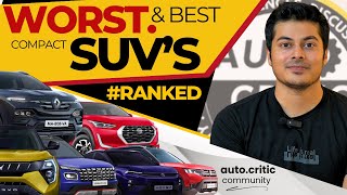 Top 5 worst sub compact SUV  Mahindra 3xo Brezza Nexon Venue autocritic 3xo [upl. by Nnednarb302]