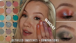 Simply Posh Coastal Palette  Detailed swatches comparisons amp 2 looks [upl. by Deevan]