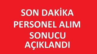 JANDARMA GENEL KOMUTANLIĞI PERSONEL ALIM SONUÇLARI AÇIKLANDI [upl. by Einahpets928]