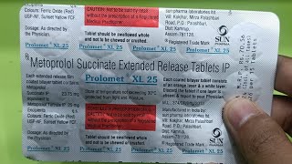 Prolomet  Metoprolol Succinate Extended Release Tablets Uses In Hindi  Prolomet XL 25 mg Tablet [upl. by Neirb324]