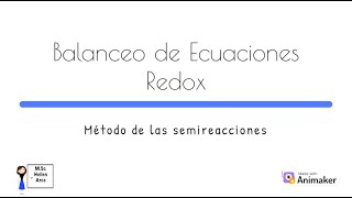 Balanceo ecuaciones redox [upl. by Maril]