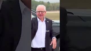 Tim Walz is gesticulating again as he heads to New York for the VP debate [upl. by Beckett]