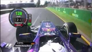 F1 2013 Sebastian Vettel onboard at Australia FP2 PURE SOUND [upl. by Alleyn]