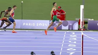 Moroccos Sofiane El Bakkali gold amp USAs Kenneth Rooks silver in 3000M steeplechase Paris Olympic [upl. by Inittirb]