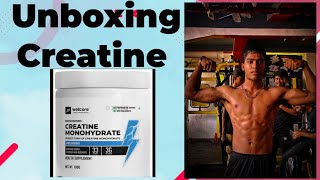 unboxing creatine unboxing wellcore creatine Monohydrate creatine aacha wala tranding gym [upl. by Fitz813]