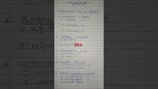 ಕನ್ನಡ ವರ್ಣಮಾಲೆ ಅಕ್ಷರಗಳು🌹 vao kannada exam 2024youtube shortvideo [upl. by Ricoriki]