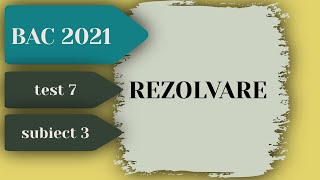 Rezolvare Test Antrenament Bacalaureat 2021 Informatica  Testul 7 Subiectul 3  Pregatire BAC [upl. by Issak]