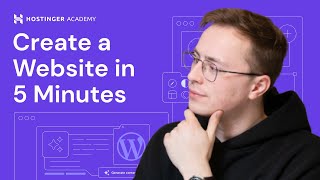 How to Create a Website in 5 MINUTES With WordPress  Hostinger AI Assistant Plugin [upl. by Ameluz814]