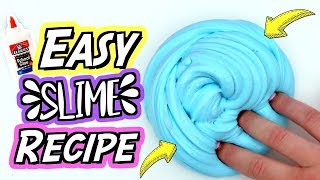 HOW TO MAKE SLIME For Beginners NO FAIL Easy DIY Slime Recipe [upl. by Tisbee]