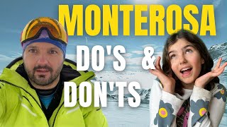 Where To Ski in Europe 5 dos and donts of Monterosa 2023 [upl. by Ahkihs]