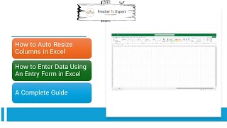 How to Auto Resize Columns in Excel  How to Enter Data Using Entry Form in Excel A Complete Guide [upl. by Carlotta]