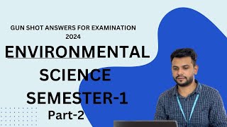 ENVIRONMENTAL SCIENCE semester1unit 2 important answers for examination 2024 Osmania university [upl. by Gunilla]