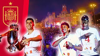 FIESTÓN de la SELECCIÓN española de fútbol en Cibeles ¡CAMPEONES DE LA EUROCOPA  Revíve la fiesta [upl. by Reinhardt]