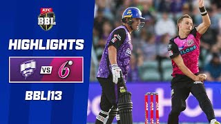 Hobart Hurricanes v Sydney Sixers  BBL13 [upl. by Nivrad]