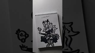 bowsette mario art girl sketchbook draw fanart bowsetteart [upl. by Naud]