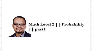 Math Level 2  Probability  part1 [upl. by Haet544]