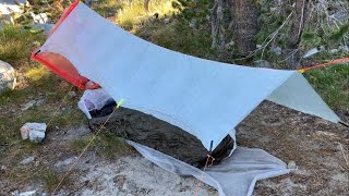 JMT 2024  Day 5 Part 6  The Perfect Campsite for My UL Ultralight Tarp amp Bivy Setup [upl. by Annehs]