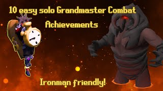 10 EASY solo Grandmaster combat achievements  Ironman friendly [upl. by Yrdnal]