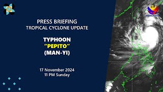 Press Briefing Typhoon PepitoPHManyi at 500 AM  Nov 18 2024Monday [upl. by Ennaitsirk]