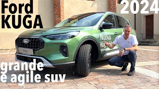 Nuova FORD KUGA 2024 full hybrid suv grande dentro e fuori agile e piacevole per la famiglia [upl. by Aritak442]