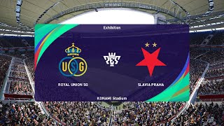 Royale Union SaintGilloise vs Slavia Praha 13082024 UEFA Champions League PES 2021 [upl. by Airrat56]