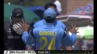 India vs New Zealand cricket World Cup 2003 highlights [upl. by Ellirehs]