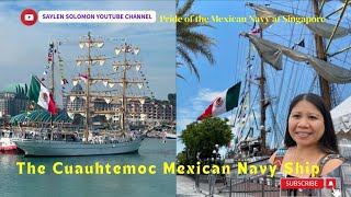 The Cuauhtemoc Mexican Navy Ship Tricontinental 2024 navyship tallship crew trainingvoyage [upl. by Paxon]