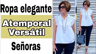 El mejor color de blusas atemporal y versátil Señoras de 50 60 70 Años Moda mujeres mayores [upl. by Nnaassilem]