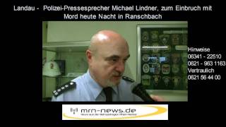 Landau  Mord nach Einbruch in Ranschbach [upl. by Leanor379]