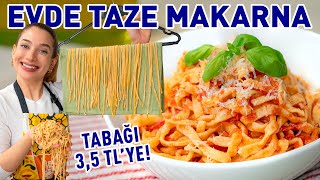 Tabağı 35 TL’ye Restorandakinden Lezzetli Ev Yapımı Taze Makarna Tarifi [upl. by Pamela]